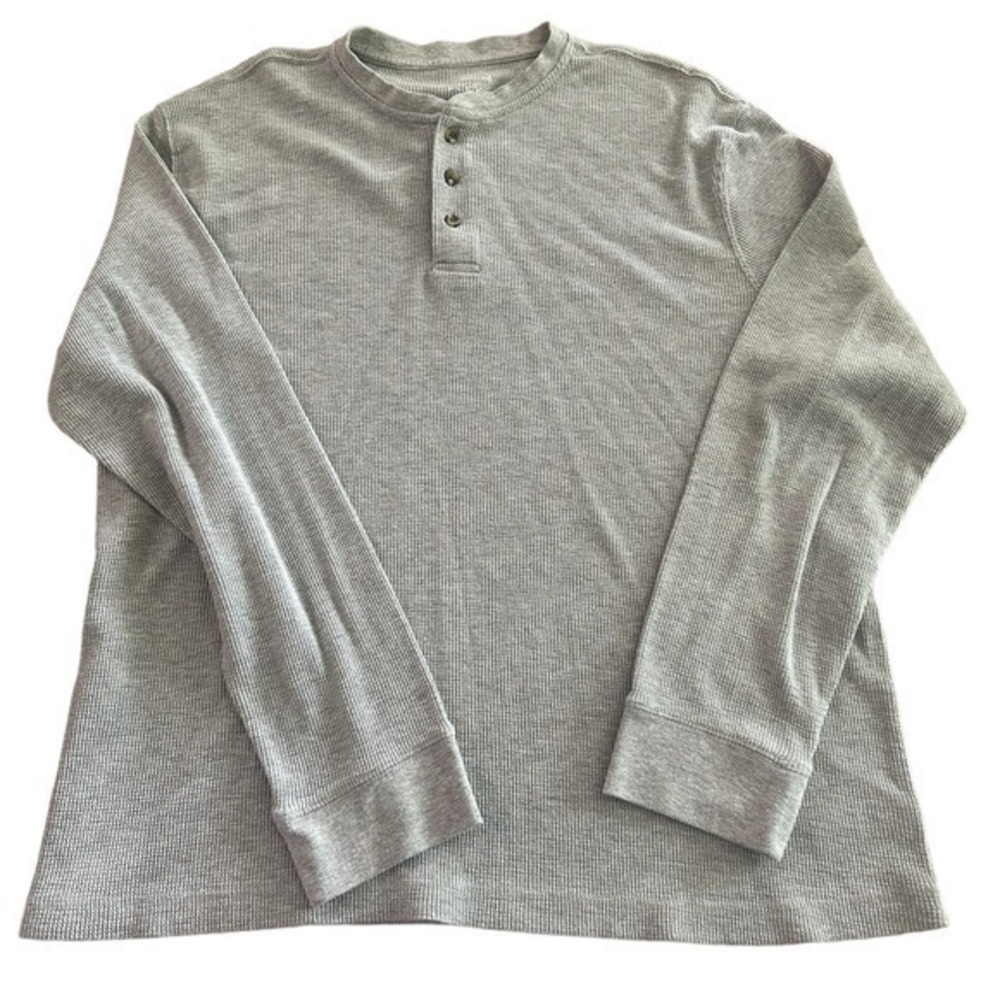 Saddlebred Comfort Flex Thermal Knit Long Sleeve Shirt - Mens Size XXL - Gray